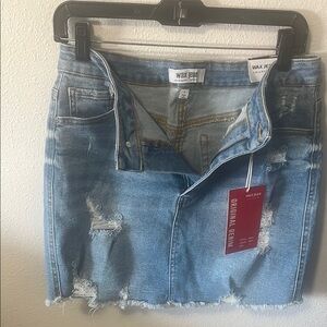 Wax Jean Blue Denim Skirt